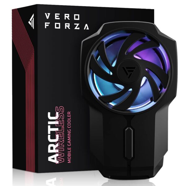 Vero Forza Arctic Wireless Mobile Cooler for Gaming, Phone Cooler, for Bgmi, Pubg, Cod, Freefire & Fortnite(iPhone/Android)